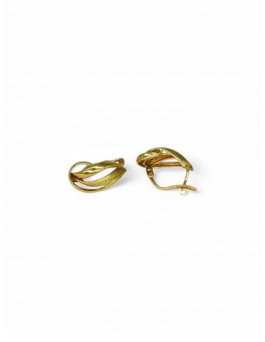 Pendientes hoja calada oro 18k