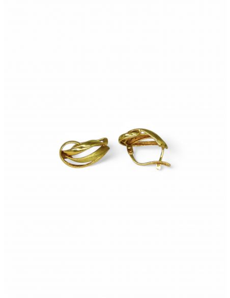 Pendientes hoja calada oro 18k