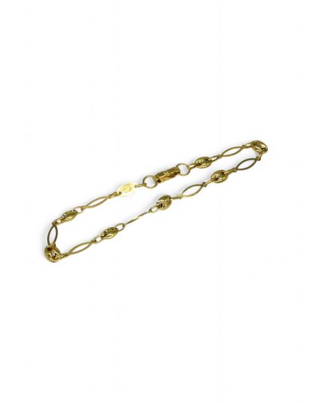 Pulsera eslabón y calabrote oro 18k - Joyería Orocash
