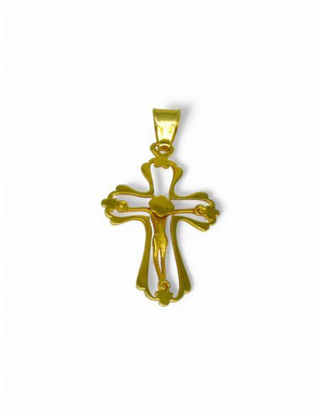 Colgante cruz calada con Cristo oro 18k - Joyería Orocash