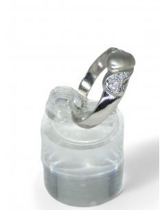 Anillo en olas con circonitas Oro blanco 18k - T.15 - Joyería OroCash 2
