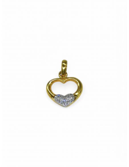 Colgante corazón hueco oro 18k