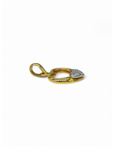 Colgante corazón hueco oro 18k