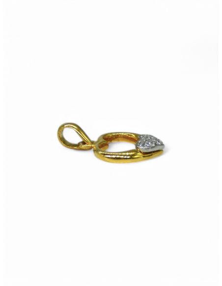 Colgante corazón hueco oro 18k