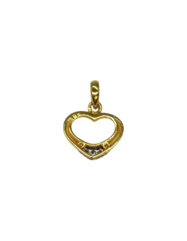 Colgante corazón hueco oro 18k