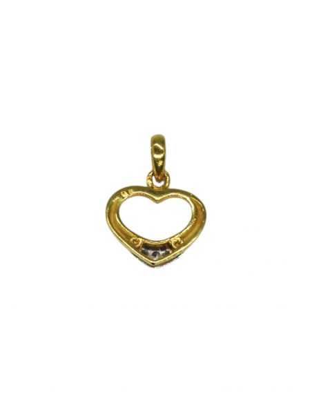 Colgante corazón hueco oro 18k