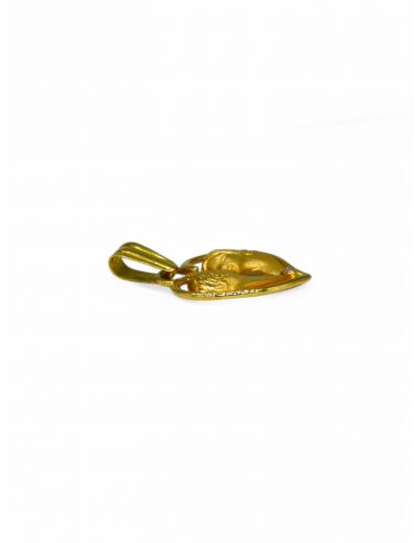 Colgante corazón pareja oro 18k.I Orocash Joyeria