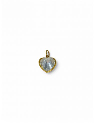 Colgante corazón circonita 18K - joyería Orocash