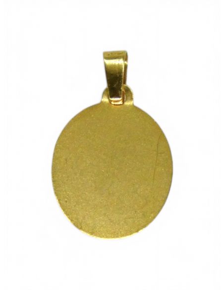 Medalla Virgen Niña Bisel Tallado Oro 18K - Joyería Orocash
