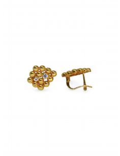 Pendientes racimo circonitas oro 18k - Joyería Orocash 2