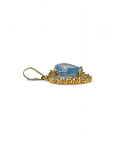 Colgante corazón circonitas oro 18k - Joyería Orocash