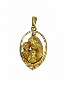 Colgante madre e hijos oro 18k.