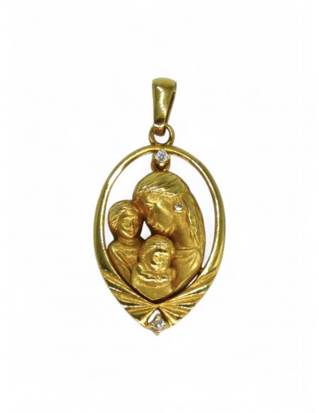 Colgante madre e hijos oro 18k.
