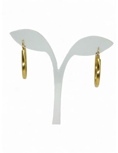 Pendientes aros de tubo oro 18k - 2.8cm - Joyería Orocash
