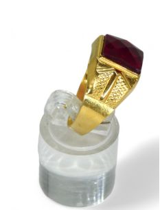 Sello piedra roja oro 18k. 2