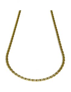 Cadena eslabón doble barbado 53cm oro 18k - Joyería Orocash
