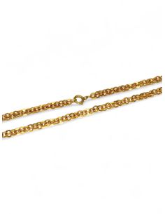 Cadena eslabón forzada lapidada triple 91cm oro 18k - Joyería Orocash 2