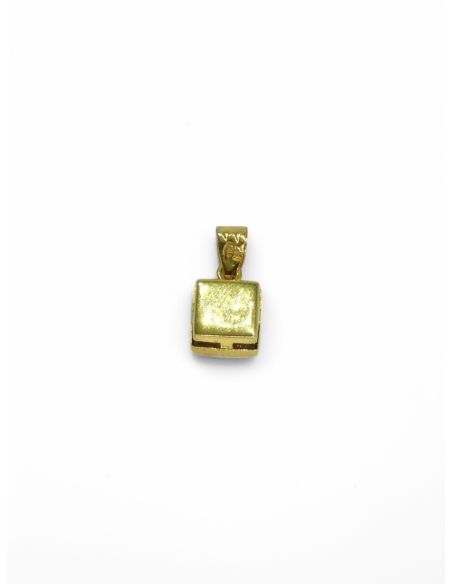 Colgante cuadrado circonita oro 18k - Joyería Orocash