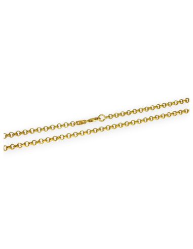 Cadena eslabón bauleta 55cm oro 18k - Joyería Orocash