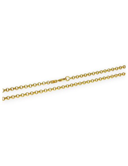 Cadena eslabón bauleta 55cm oro 18k - Joyería Orocash