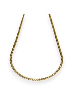 Cadena eslabón barbada oro 18k - 64x0.2cm - Joyería Orocash