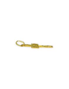 Cruz plana cuadrada labrada oro 18k - 3.2cm - Joyería Orocash 2