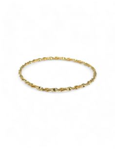 Pulsera rizada rígida oro 18k - 7cm - Joyería Orocash