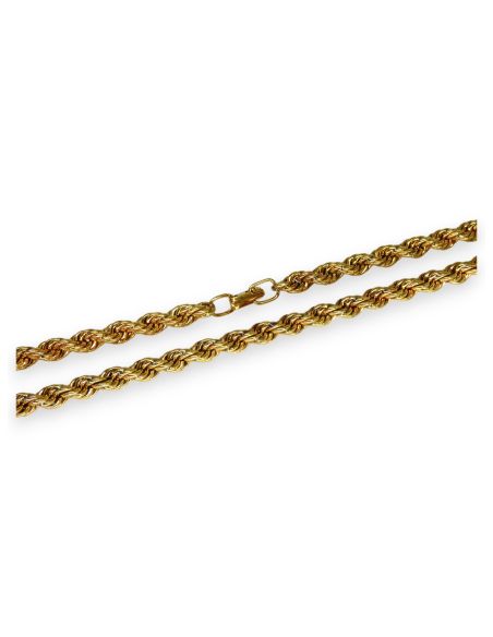 Cadena cordón mediano macizo 69cm oro 18k - Joyería Orocash