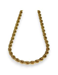 Cadena cordón mediano macizo oro 18k - 69x0.4cm - Joyería Orocash