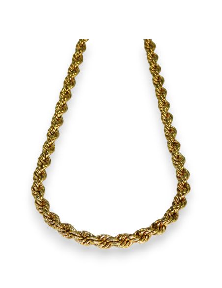 Cadena cordón mediano macizo 69cm oro 18k - Joyería Orocash