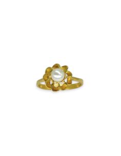 Anillo base con perla oro 18k - Joyería Orocash 2