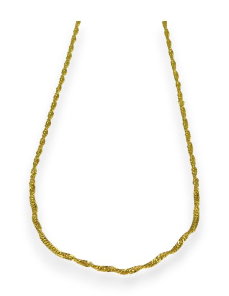 Cadena eslabón singapur 49cm oro 18k - Joyería Orocash