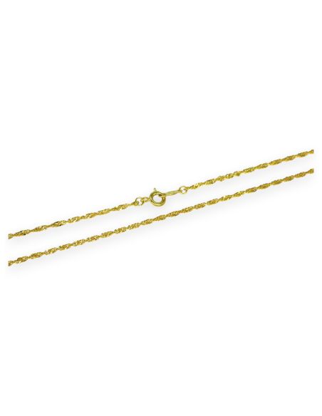 Cadena eslabón singapur 49cm oro 18k - Joyería Orocash