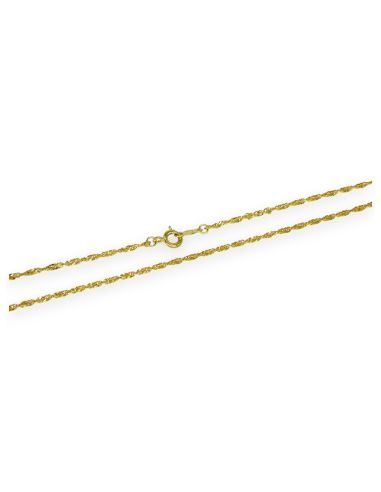 Cadena eslabón singapur 49cm oro 18k - Joyería Orocash