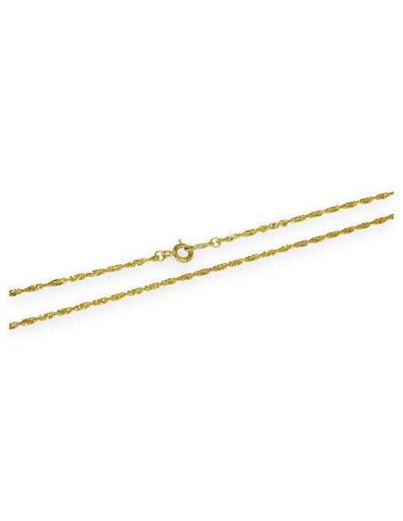Cadena eslabón singapur 49cm oro 18k - Joyería Orocash