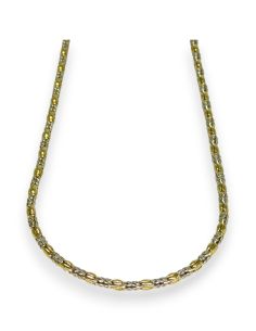 Gargantilla con borlos 45cm oro bicolor 18k- Joyería Orocash