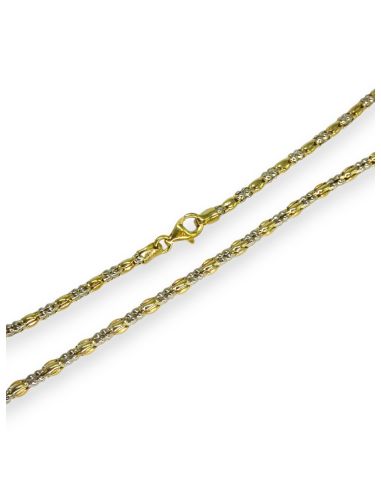 Gargantilla con borlos 45cm oro bicolor 18k- Joyería Orocash