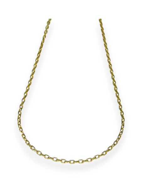 Cadena eslabón forzada 59cm oro 18k - Joyería Orocash