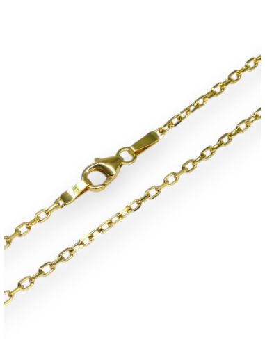Cadena eslabón forzada 59cm oro 18k - Joyería Orocash