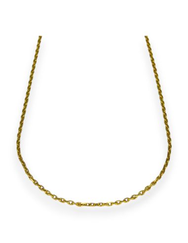 Cadena eslabón forzada 49cm oro 18k - Joyería Orocash