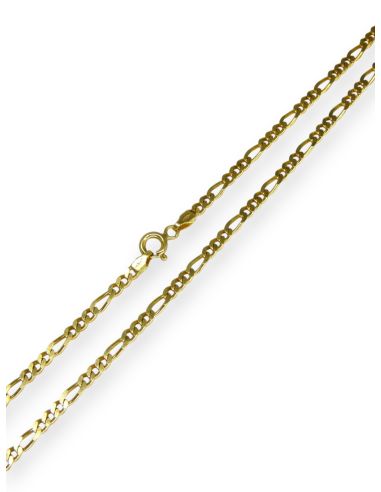 Cadena eslabón 3x1 maciza 60cm oro 18k - Joyería Orocash