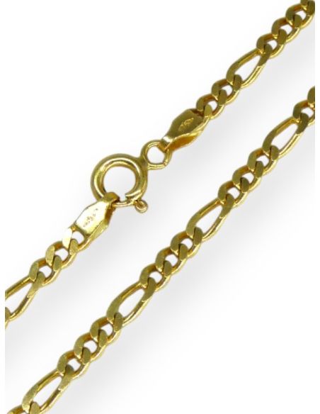 Cadena eslabón 3x1 maciza 60cm oro 18k - Joyería Orocash