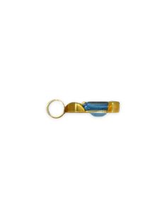 Colgante piedra celeste rectangular satinado brillo 2.3cm oro 18k - Joyería Orocash 2