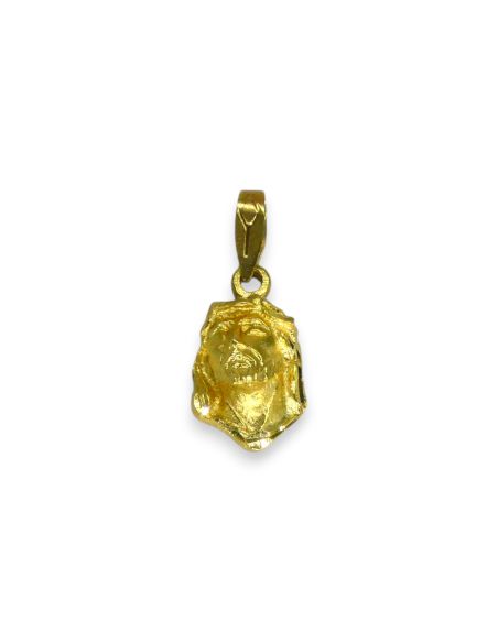 Colgante cara cristo de lado 2.5cm oro 18k - Joyería Orocash