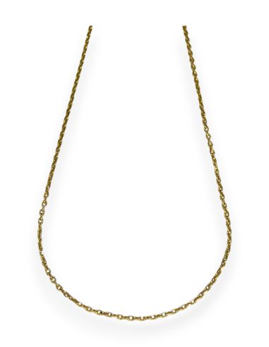 Cadena eslabón forzada 46cm oro 18k - Joyería Orocash