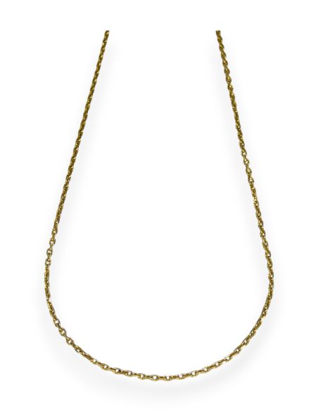 Cadena eslabón forzada 46cm oro 18k - Joyería Orocash