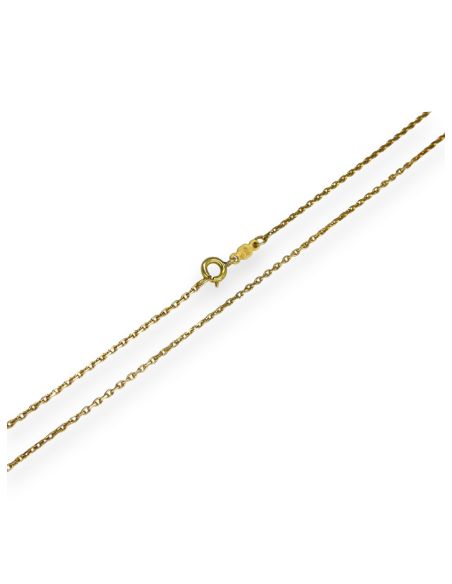 Cadena eslabón forzada 46cm oro 18k - Joyería Orocash