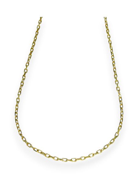 Cadena eslabón forzada oro 18k - 49cm