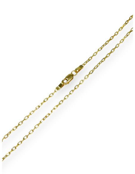 Cadena eslabón forzada oro 18k - 49cm