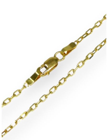 Cadena eslabón forzada oro 18k - 49cm